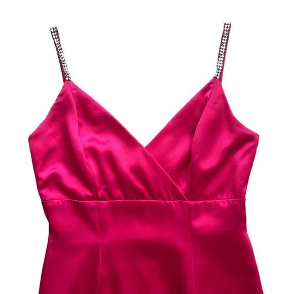 Panoply | Vintage Hot Pink Ruffle Maxi Dress, Size 7/8 - Picture 2 of 10